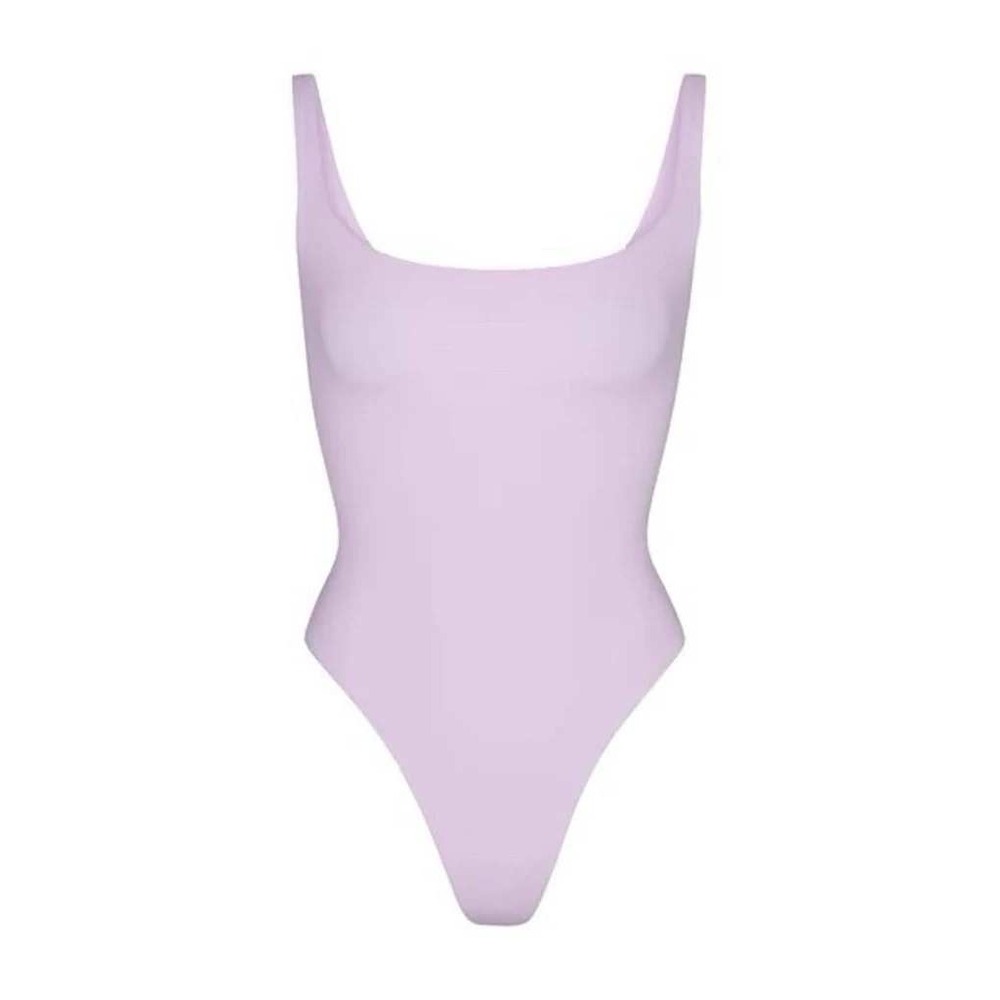 SKIMS Fits Everybody Square Neck Bodysuit Sugar Plum